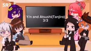 BSD react to Y/N as Muichiro // My AU // kny manga spoilers // SRT.E