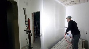 Малярка в доме #5. Шпаклёвка лестницы. Механизированная шпаклёвка, aspro 7200