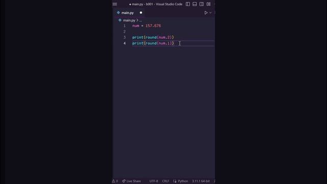 Python ROUNDING Trick!! #python #programming #coding