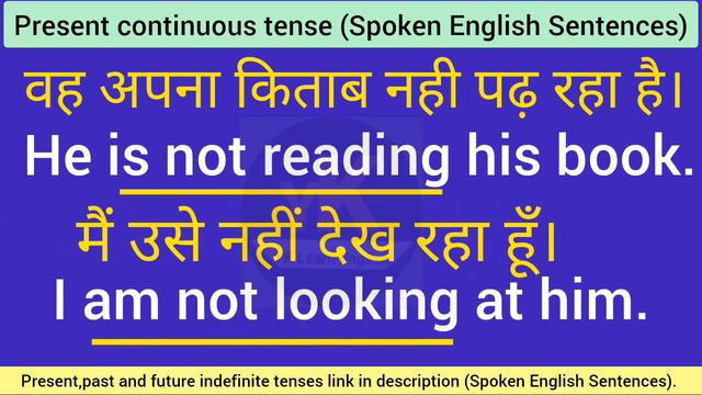 65+Present Continuous Tense With Examples | Continuous  Spoken English Sentences