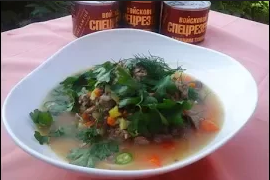 Лагман на костре - рецепт с тушенкой от шеф-повара