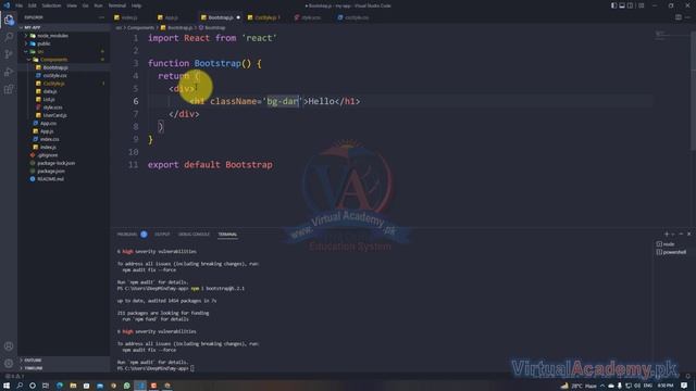How to add bootstrap in React | React.js Training