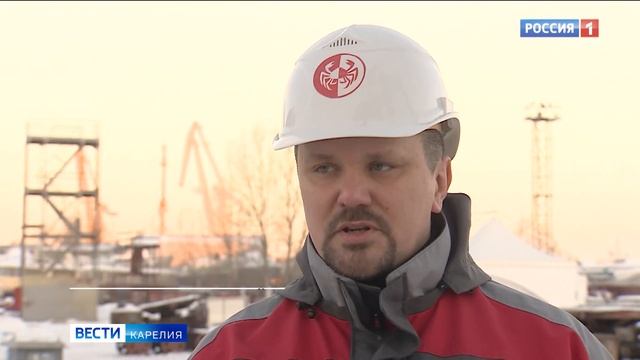 В Петрозаводске успешный спустили на воду краболовное судно "Капитан Александров"