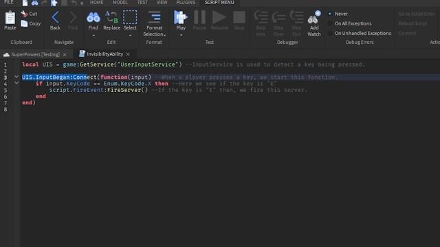 How to make Abilities in ROBLOX STUDIO?