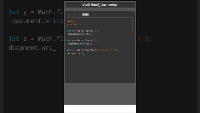 Math.floor() Javascript.