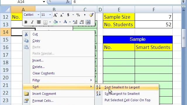 Excel Statistics 74: Taking a Sample with RAND & VLOOKUP