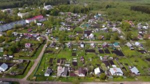 Тверская область, поселок Калашниково с высоты птичьего полета