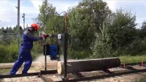 Пилорама редукторная 7.5кВт для больших диаметров электрическая