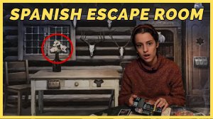 TRAPPED IN A CABIN! ESCAPE ROOM in Spanish __ Halloween Special, Spanish Practic