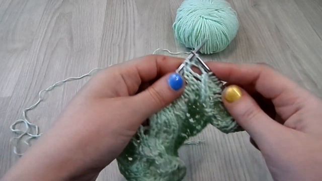 Openwork pattern Leaves Knitting. Ажурный узор Листья Вязание спицами.