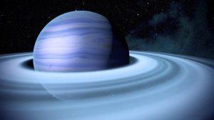 Mass Effect 3 Blue Gas Giant with Rings Dreamscene Video Wallpaper