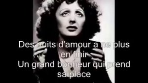 Edith Piaf -La vie en rose with lyrics