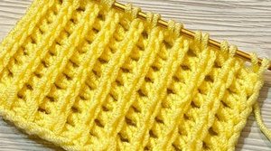 Очень простой тунисский узор для вязания крючком