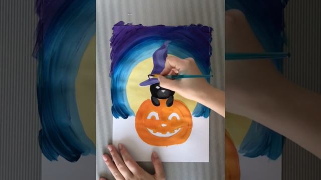 Рисуем гуашью на тему «Хэллоуин» смотреть онлайн