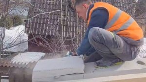 Обзор кровли, монтаж фронтона, монтаж свеса кровли