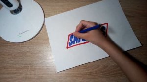 Рисую логотип шоколадки Сникерс