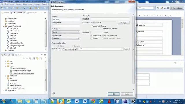(Birt Report) Bước 99: bỏ required parameter và default value parameter смотреть онлайн