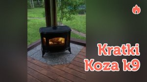 Горение огня в печь камине Kratki Koza K9...