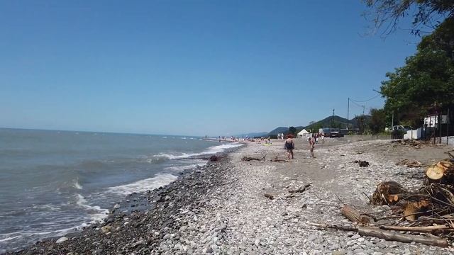 Большой Сочи. Пляж Лазурный берег в Головинке. смотреть онлайн