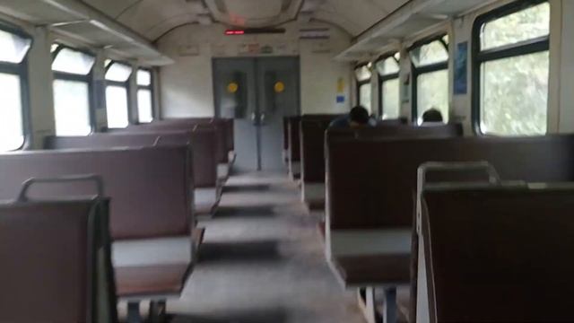 Мини обзор вагона от электропоезда ЭД4М-031005,перегон Электрогорск-Ленская. смотреть онлайн