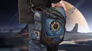 Космическая сумка из кожи растительного дубления . Немного рабочего процесса