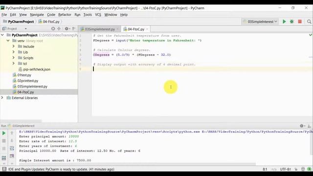 #22 Temperature Conversion || Learn Python Foundation in Tamil