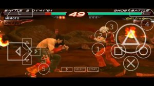 Tekken 6 PSP GamePlay Jin Kazama Ghost Battle From 9th Kyu To 8th Kyu