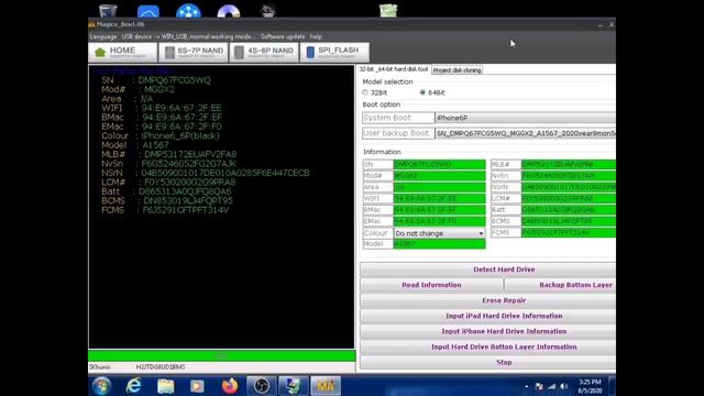 HOW TO UPGRADE ipad air 2 A1567 memory from 16GB to 128GB using Magico nand programmer