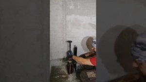 Первое сверление дрелью DONGCHENG