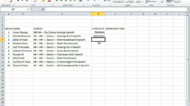 Exercise 9  Excel Practice Book  How To Make Data Entry Candidate Data Feed In Ms Excel