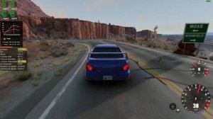 BeamNG drive 2004 Subaru WRX STI driving with Rampage V900S steering wheel