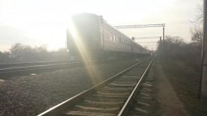 2ТЭ10УТ-0076 с поездом №65-66 Москва-Кишинёв на перегоне Новосавицкая-Тирасполь.