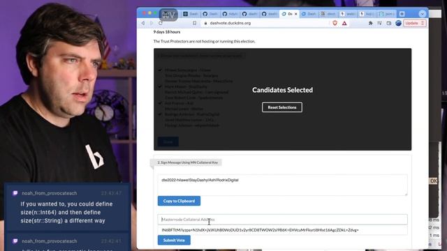 Live Coding Hangout: Dash Voting #14: Final testnet Test - Vote, Tally, etc смотреть онлайн