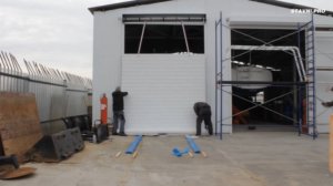 Установка больших рулонных ворот