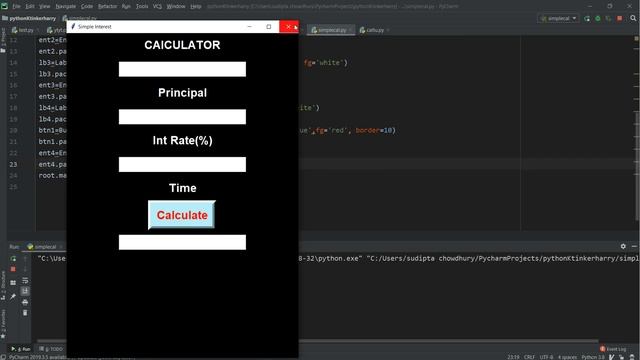 PYTHON Simple Project || Simple Interest Calculator