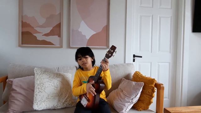 My 10 year- old son with his rendition of let it be. ukulele cover смотреть онлайн
