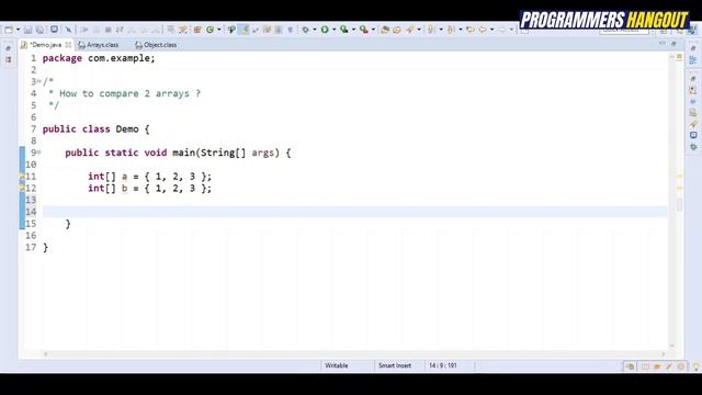 How to compare 2 arrays | Compare array elements to check equality | Java Interview Question смотреть онлайн