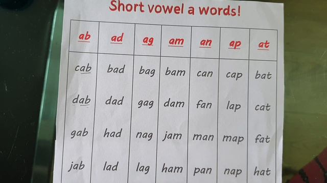 Short vowel a words. word families ab, ad, ag, am, an, ap,at смотреть онлайн