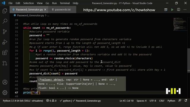 Beginners Python Programming | Password Generator App | Project Base Python Tutorials | Project 14