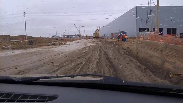 Дороги в Узловой на строительстве завода Haval в Тульской области смотреть онлайн