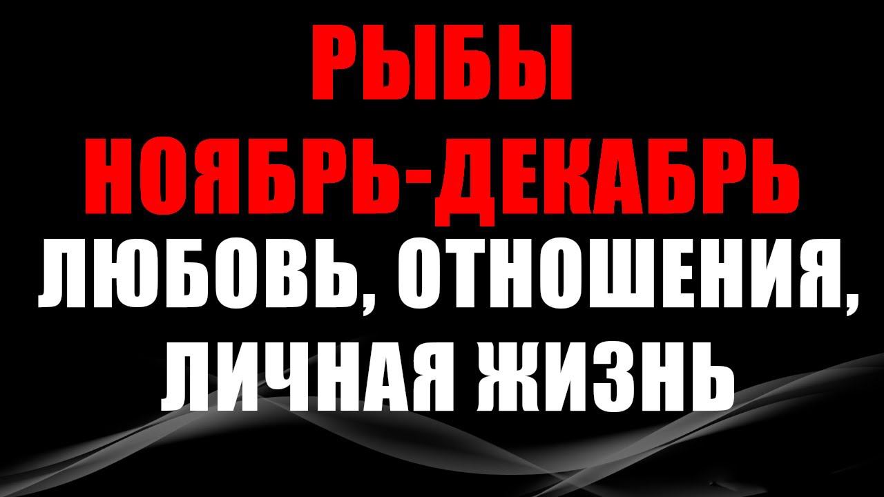 ЛИЧНАЯ ЖИЗНЬ РЫБЫ НА НОЯБРЬ И ДЕКАБРЬ! ЛЮБОВЬ И ОТНОШЕНИЯ ТАРО РАСКЛАД!