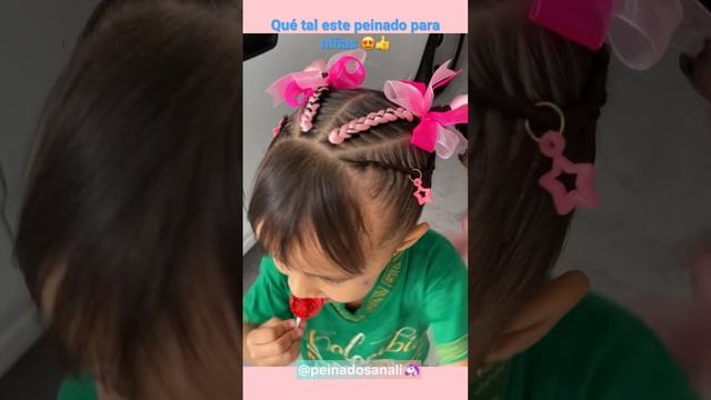 Peinado recogido para niñas / #peinados #trenzas #braids