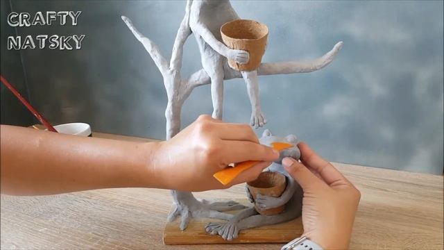 DIY | How to Make Frog Ornament | Figurine with Air Dry Clay Home Decor смотреть онлайн