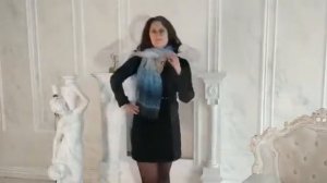 Как носить пуховый палантин