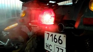 Двойной выхлоп на квадроцикле stels 500 h