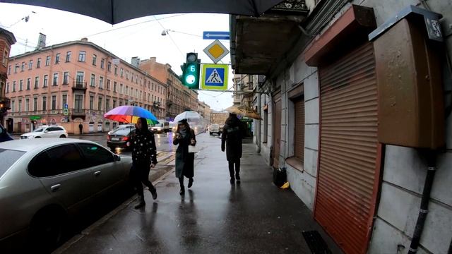 Saint Petersburg - Walking Mapata street - Russia / Санкт - Петербург 4К смотреть онлайн