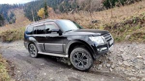 Mitsubishi Pajero 4 подъем по скальнику! Перевал Аишха (2000м).