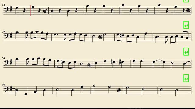 Canon de Pachelbel Partitura Fácil de Chelo y Fagot смотреть онлайн