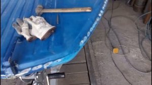 Лодка Обь врезка люка в носовую часть