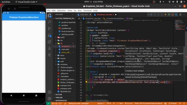 Dropdown Button Flutter Firebase | Dropdown Button Flutter | Dropdown list Firebase